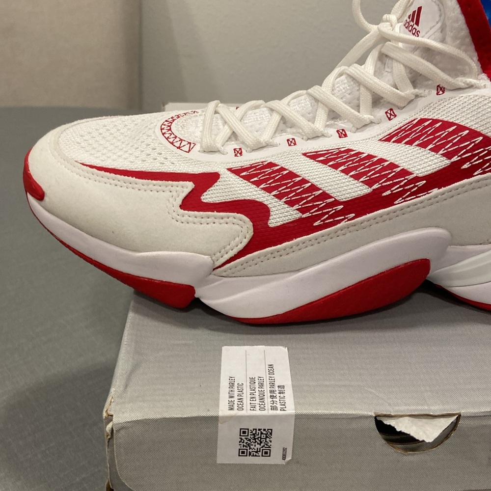 adidas Red and White Athletic Shoes - Picture 2 of 7